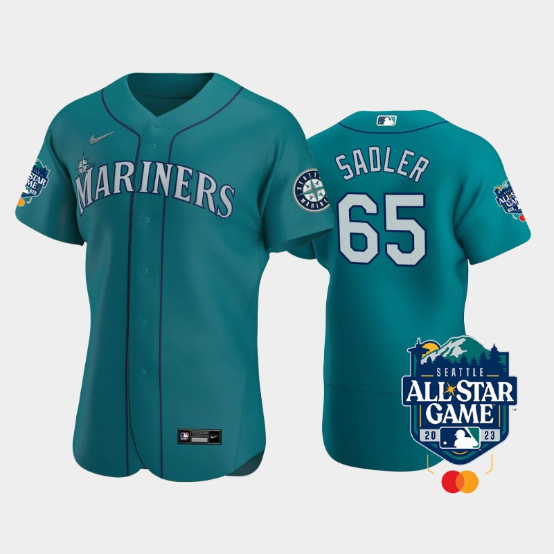 Drinkwearmerch 2023 All-Star Game Seattle Mariners 65 Casey Sadler Aqua Jersey