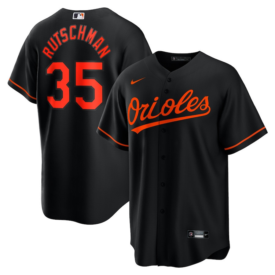 Drinkwearmerch Adley Rutschman 35 Baltimore Orioles Alternate Men Jersey - Black