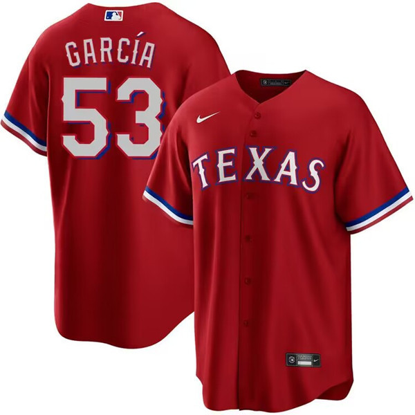 Drinkwearmerch Adolis Garcia 53 Texas Rangers 2023 Alternate Cool Base Game Jersey - Red