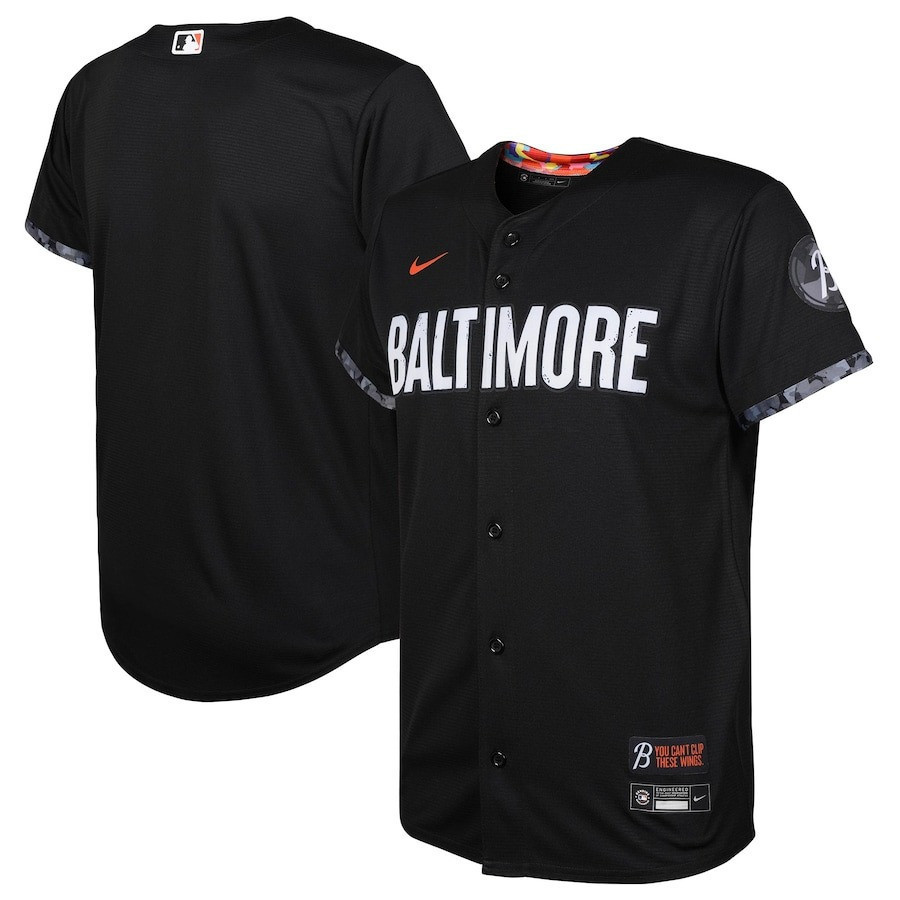 Drinkwearmerch Baltimore Orioles Youth 2023 City Connect Jersey - Black