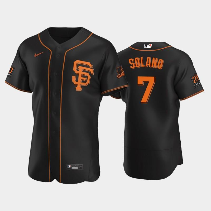 Drinkwearmerch Black San Francisco Giants 7 Donovan Solano Alternate Jersey Jersey