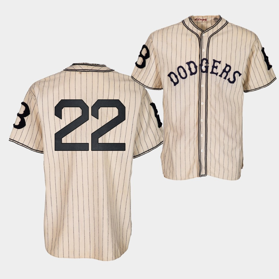 Drinkwearmerch Brooklyn Dodgers Clayton Kershaw 1933 Heritage 22 Gold Pinstripe Jersey