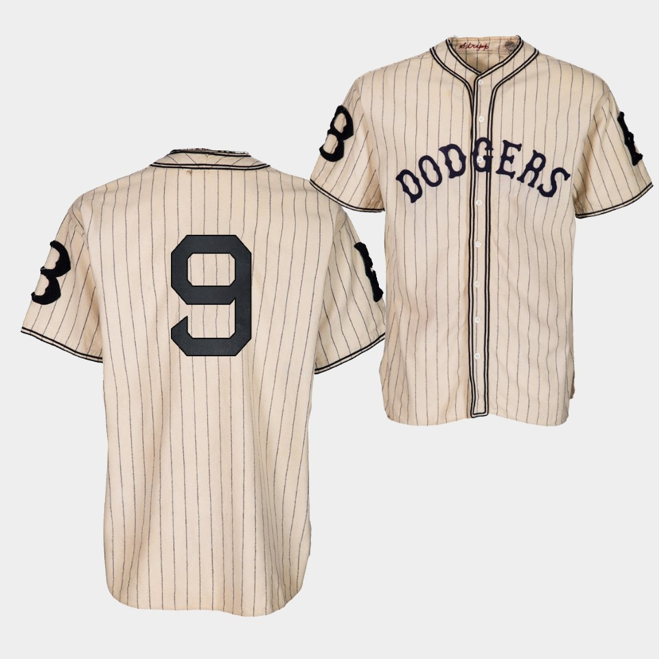 Drinkwearmerch Brooklyn Dodgers Gavin Lux 1933 Heritage 9 Gold Pinstripe Jersey