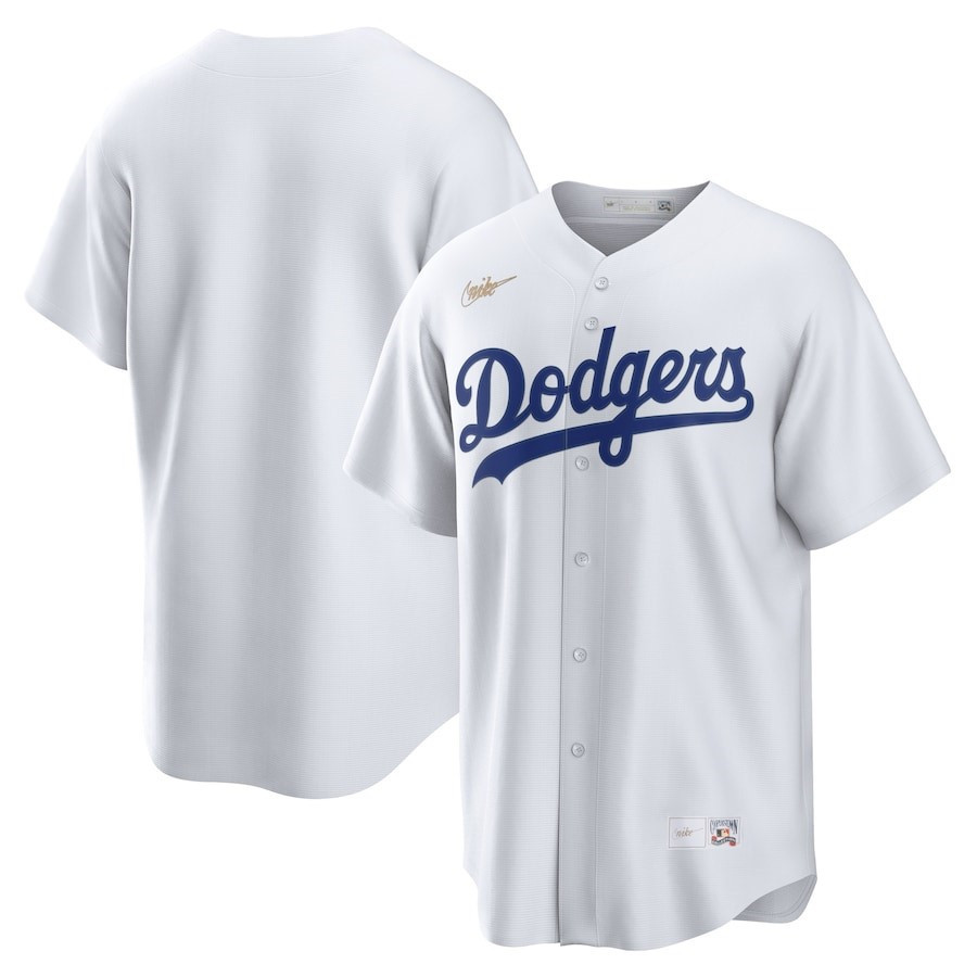 Drinkwearmerch Brooklyn Dodgers Home Cooperstown Collection Team Jersey - White