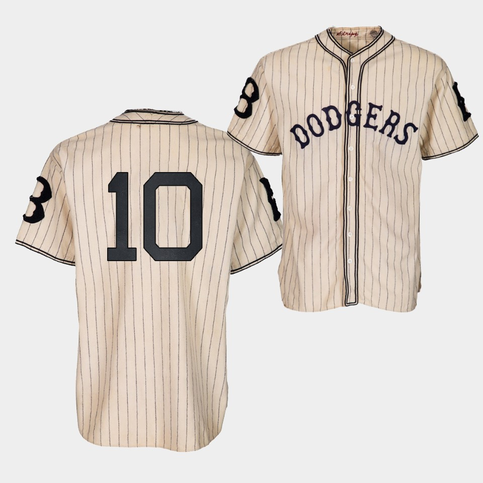 Drinkwearmerch Brooklyn Dodgers Justin Turner 1933 Heritage 10 Gold Pinstripe Jersey