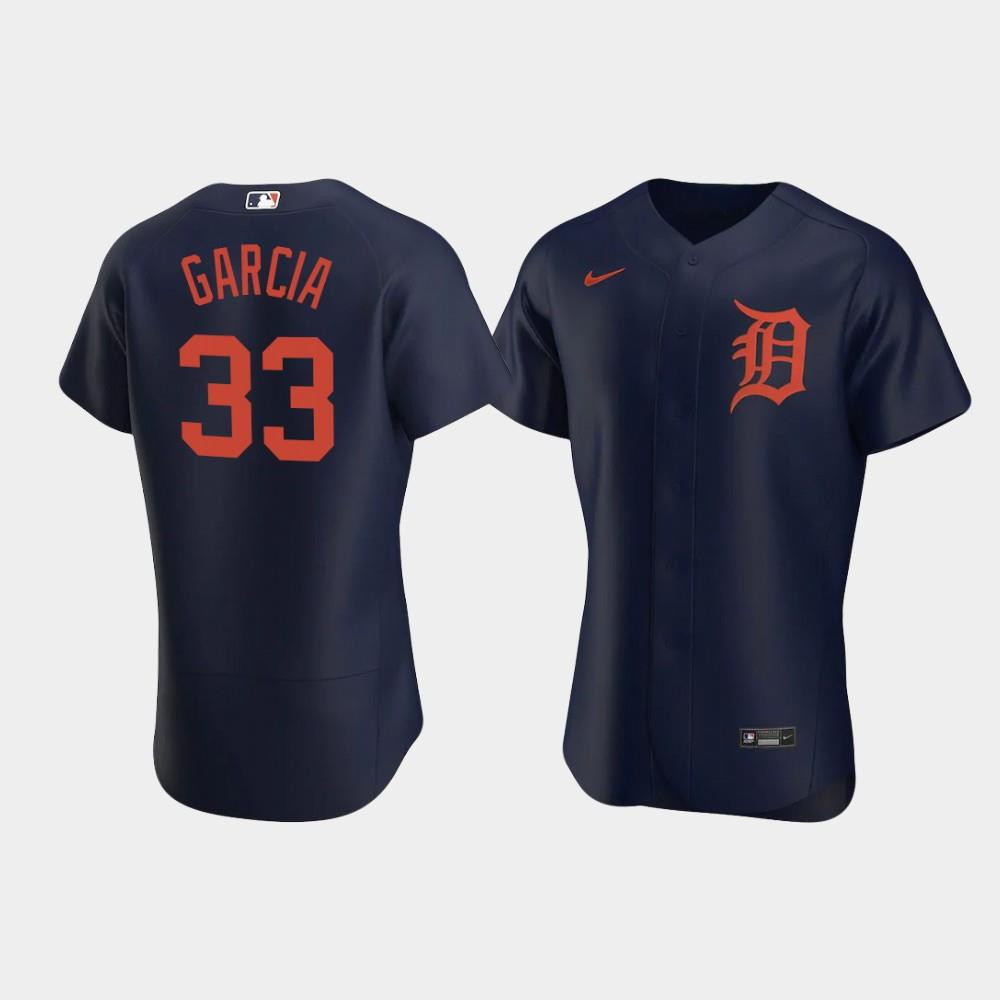 Drinkwearmerch Bryan Garcia 33 Detroit Tigers Navy Alternate Jersey Jersey