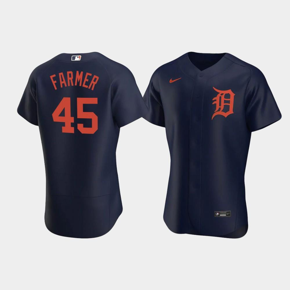 Drinkwearmerch Buck Farmer 45 Detroit Tigers Navy Alternate Jersey Jersey