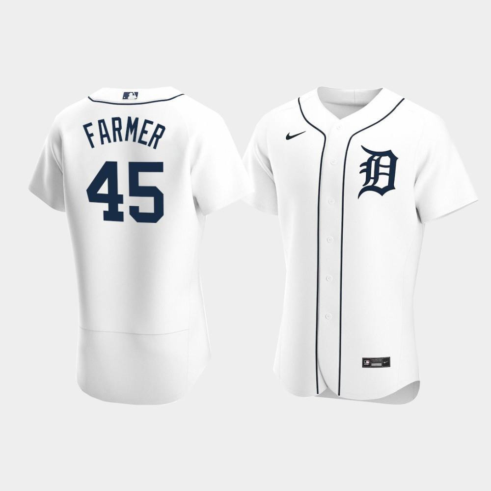 Drinkwearmerch Buck Farmer 45 Detroit Tigers White Home Jersey Jersey