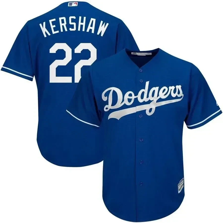 Drinkwearmerch Clayton Kershaw Los Angeles Dodgers Official Cool Base Player Jersey - Royal