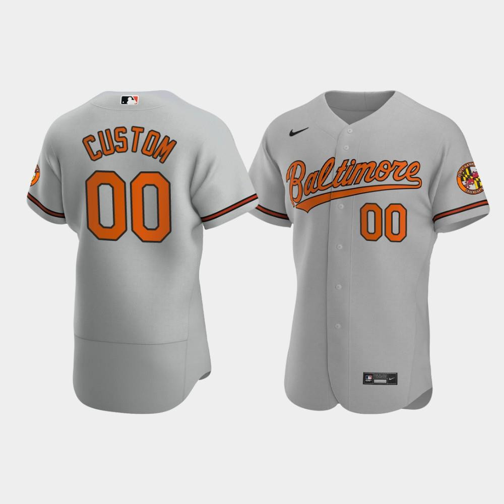 Drinkwearmerch Custom Baltimore Orioles Gray Road Jersey Jersey