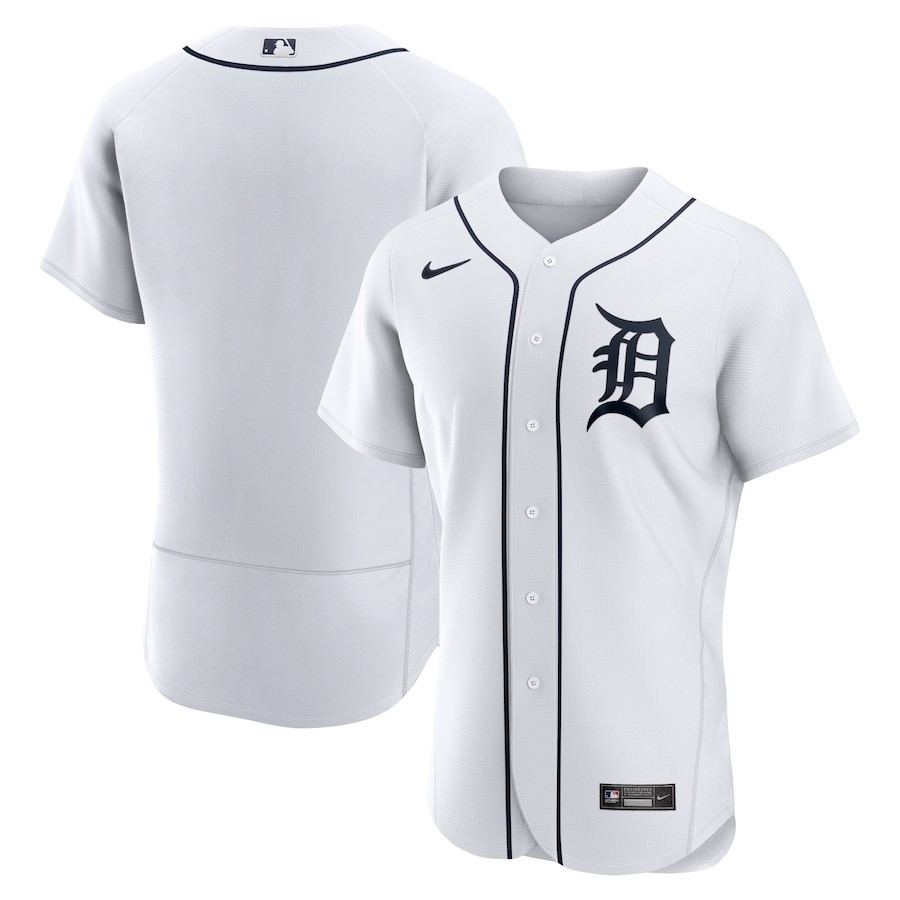 Drinkwearmerch Detroit Tigers Home Logo Team Elite Jersey - White