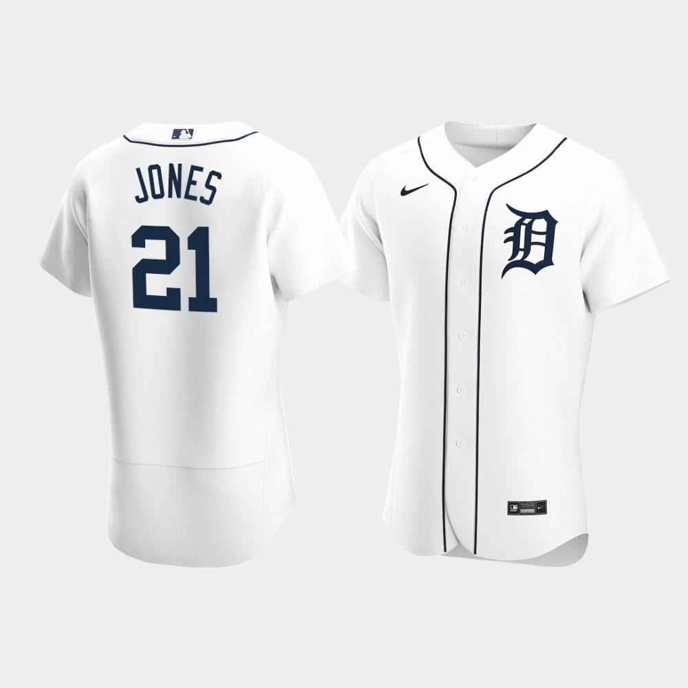 Drinkwearmerch JaCoby Jones 21 Detroit Tigers White Home Jersey Jersey