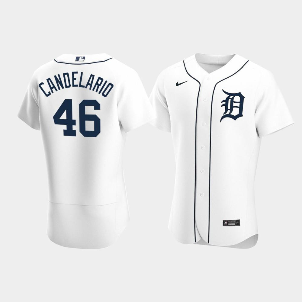 Drinkwearmerch Jeimer Candelario 46 Detroit Tigers White Home Jersey Jersey