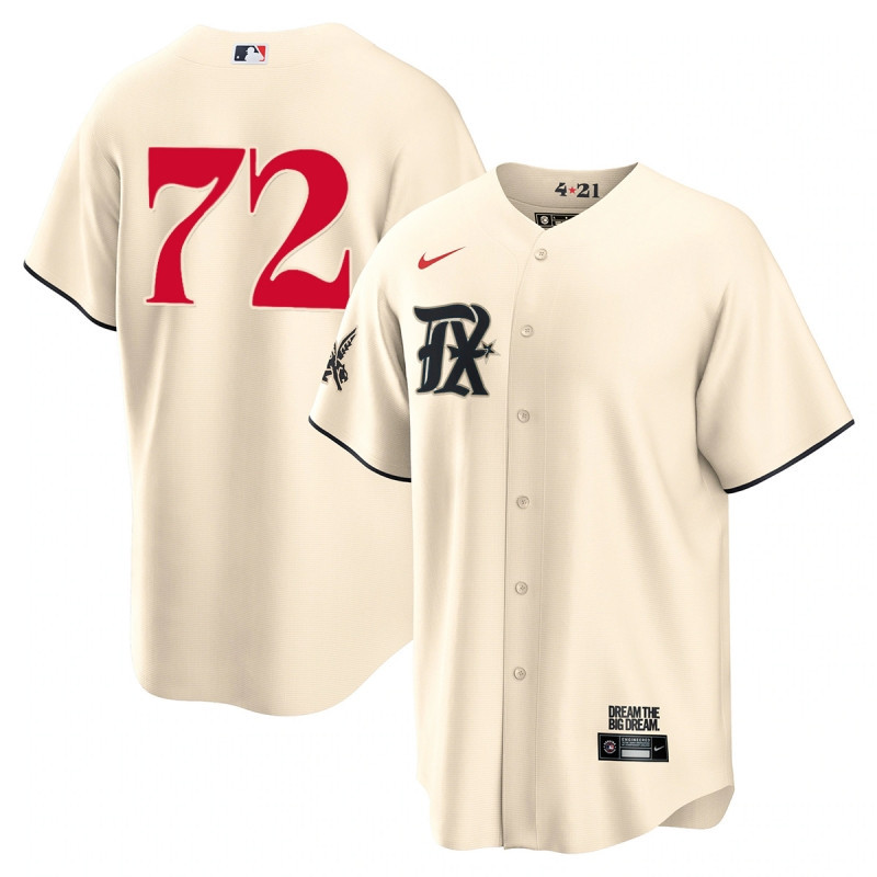 Drinkwearmerch Jonathan Hernández 72 Texas Rangers 2023 City Connect Cool Base Game Jersey - Cream