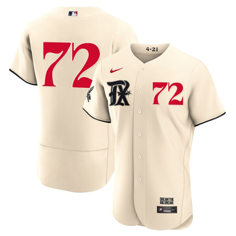 Drinkwearmerch Jonathan Hernández 72 Texas Rangers 2023 City Connect Flex Base Elite Jersey - Cream