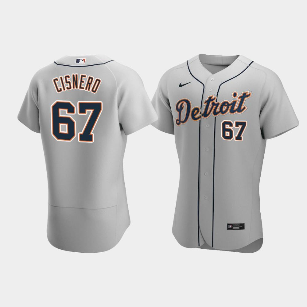 Drinkwearmerch Jose Cisnero 67 Detroit Tigers Gray Road Jersey Jersey