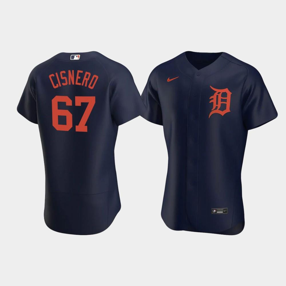 Drinkwearmerch Jose Cisnero 67 Detroit Tigers Navy Alternate Jersey Jersey