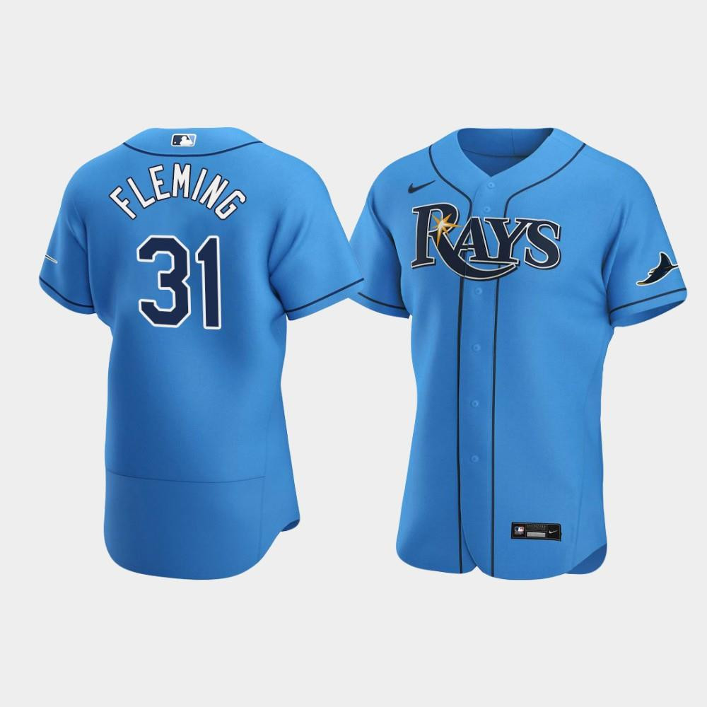Drinkwearmerch Josh Fleming 31 Tampa Bay Rays Player Light Blue Alternate Jersey Jersey