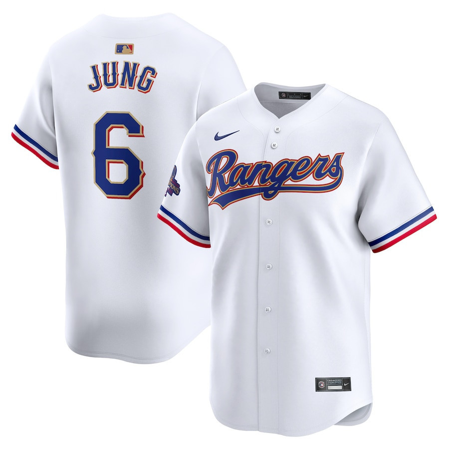 Drinkwearmerch Josh Jung 6 Texas Rangers 2024 Gold Collection Jersey - White