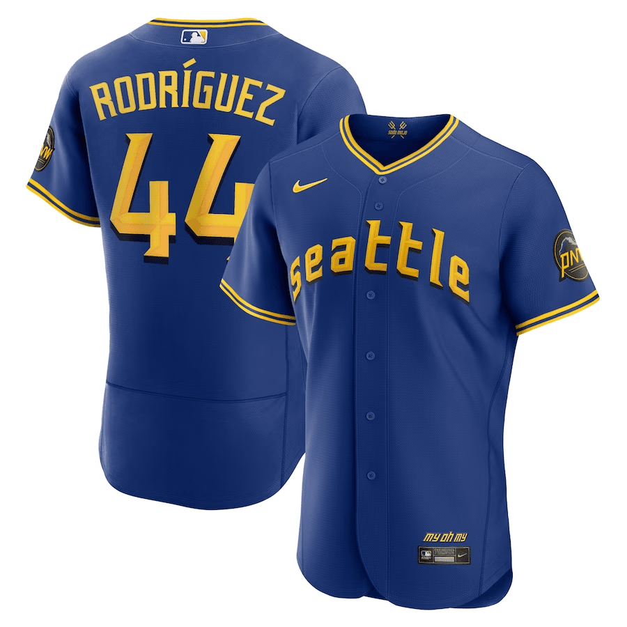 Drinkwearmerch Julio Rodriguez 44 Seattle Mariners 2023 City Connect Elite Jersey - Royal