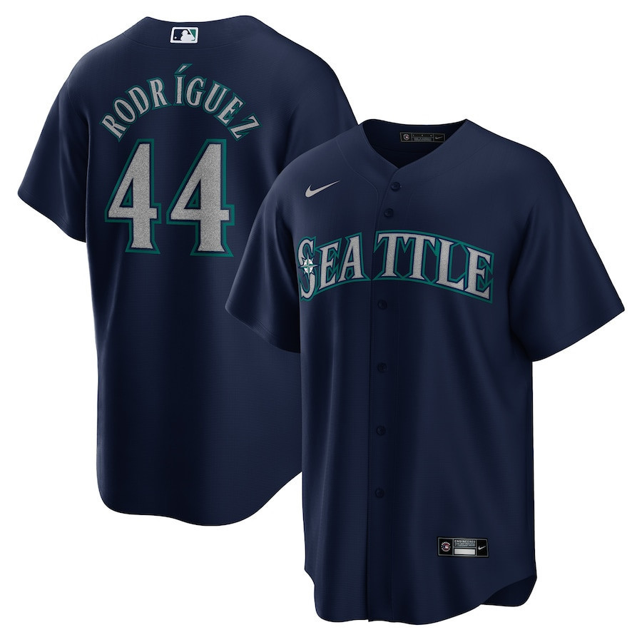 Drinkwearmerch Julio Rodriguez 44 Seattle Mariners Player Men Jersey - Navy