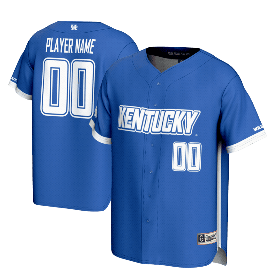 Drinkwearmerch Kentucky Wildcats NIL Baseball Jersey Customized - Royal
