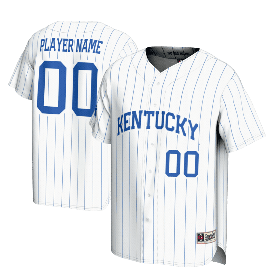 Drinkwearmerch Kentucky Wildcats NIL Baseball Jersey Customized - White