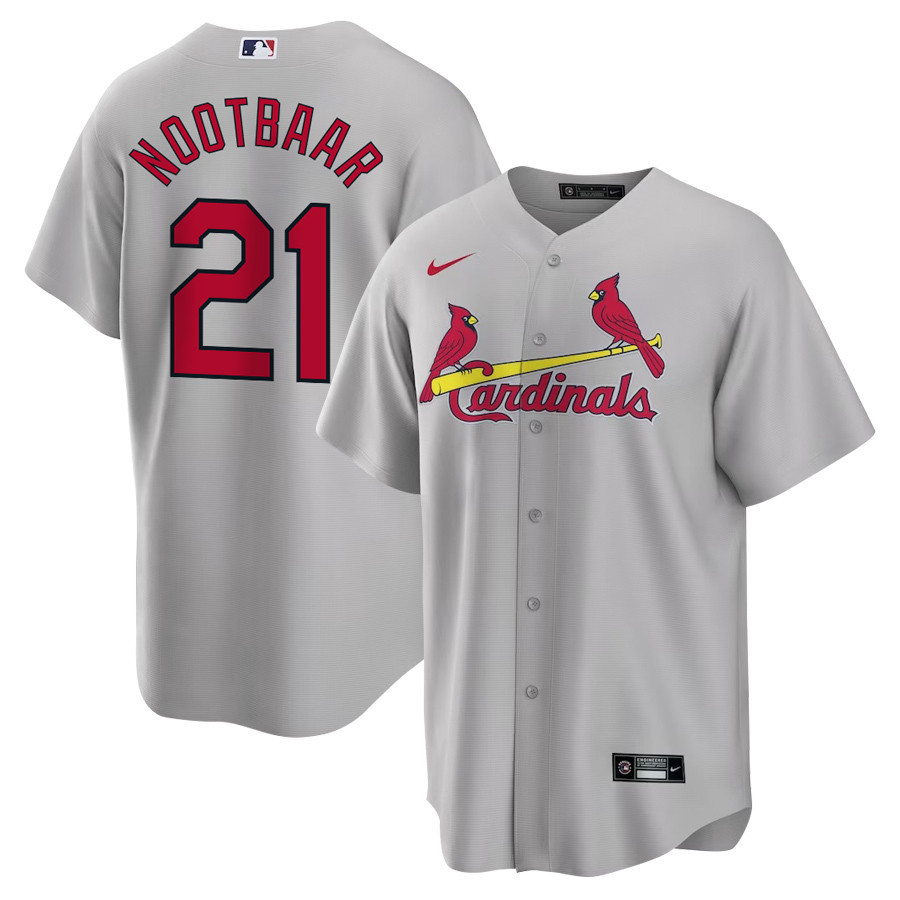 Drinkwearmerch Lars Nootbaar 21 Cardinals Alternate Team Jersey - Men Gray