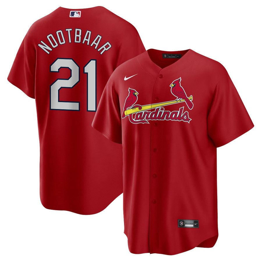 Drinkwearmerch Lars Nootbaar 21 Cardinals Alternate Team Jersey - Men Red