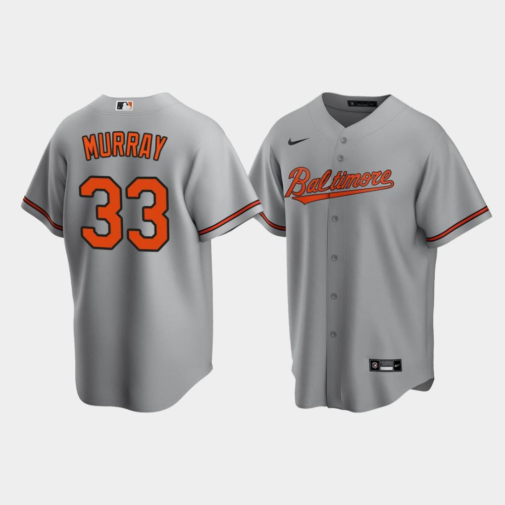 Drinkwearmerch Men's Baltimore Orioles 33 Eddie Murray Gray Road Jersey Jersey