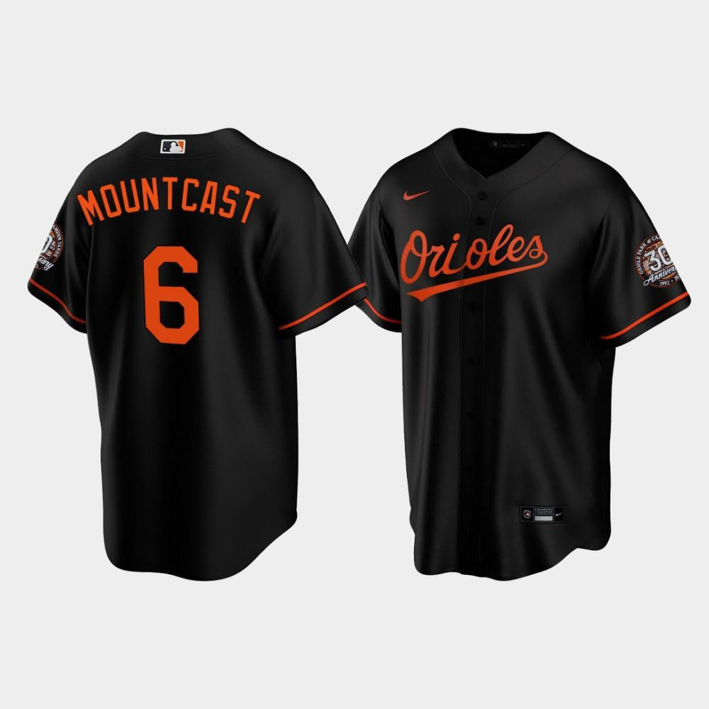 Drinkwearmerch Men's Baltimore Orioles Ryan Mountcastle 6 Alternate Black Jersey Jersey