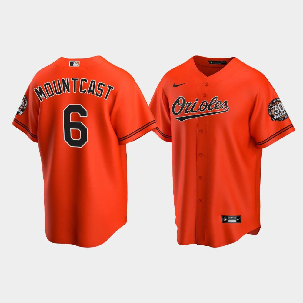 Drinkwearmerch Men's Baltimore Orioles Ryan Mountcastle 6 Alternate Team Orange Jersey Jersey