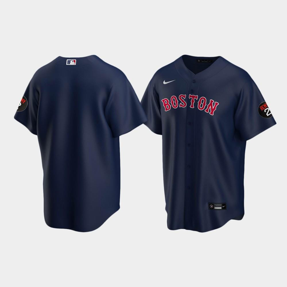 Drinkwearmerch Men's Boston Red Sox Navy Alternate Jerry Remy Jersey Jersey