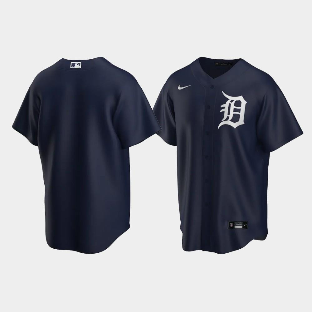 Drinkwearmerch Men's Detroit Tigers Alternate Navy Jersey Jersey