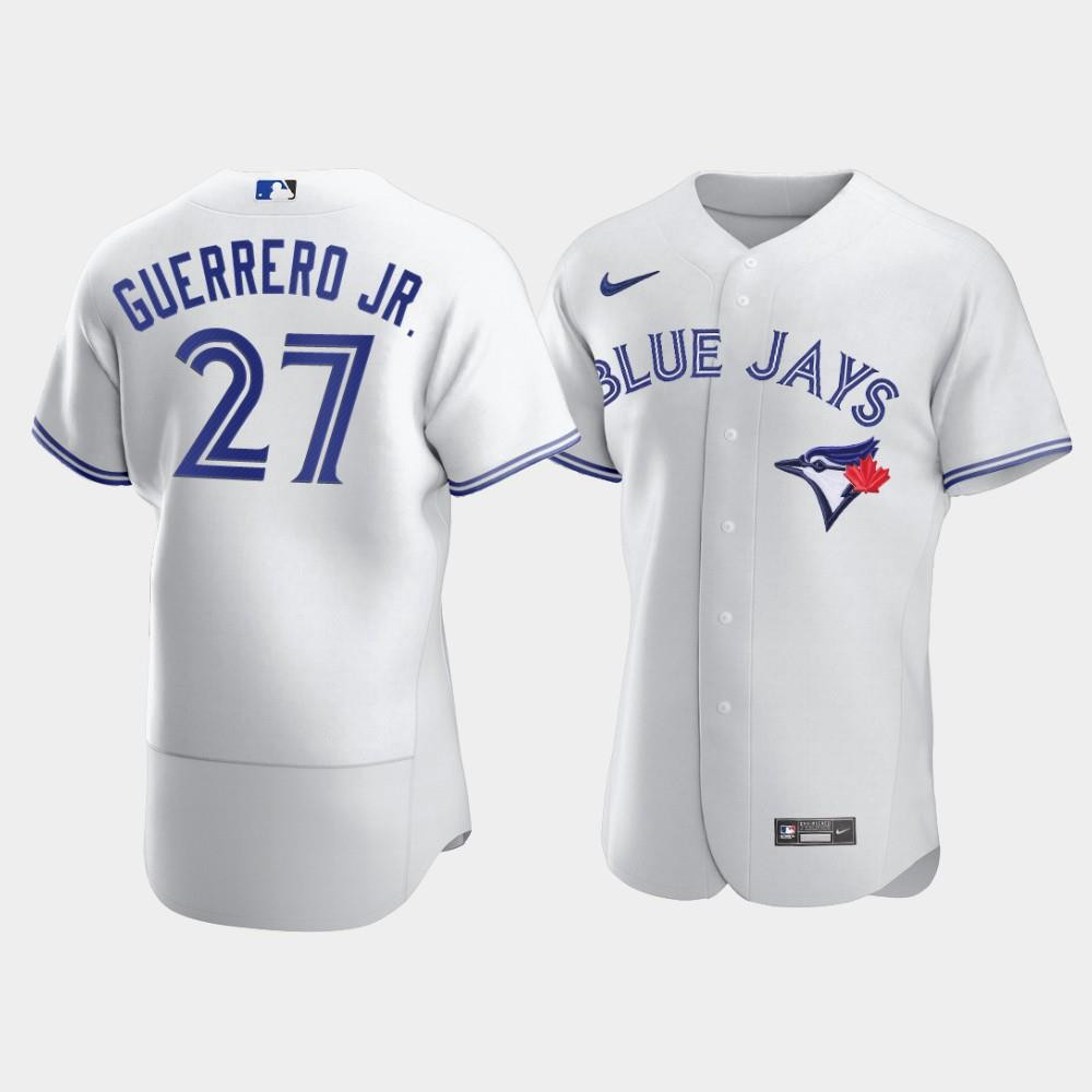 Drinkwearmerch Men's Toronto Blue Jays 27 Vladimir Guerrero Jr. White Jersey Jersey