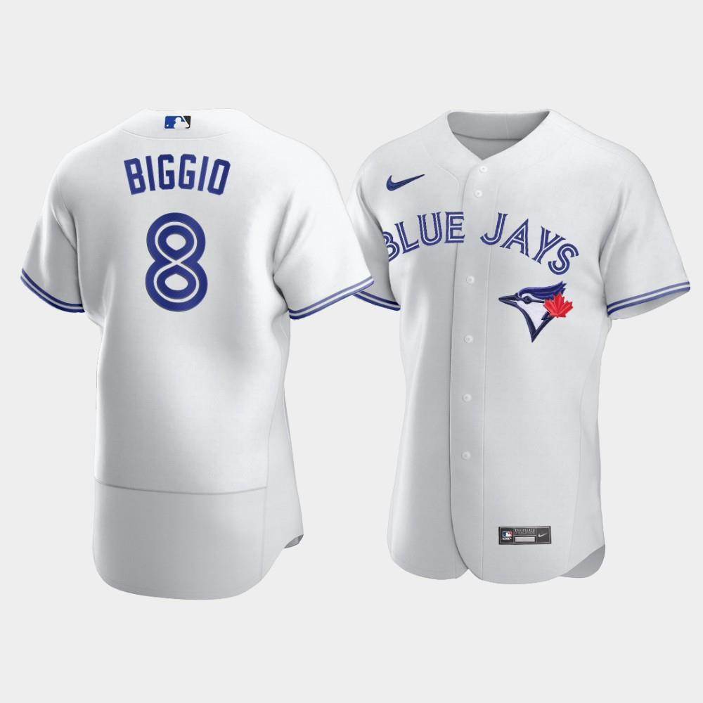 Drinkwearmerch Men's Toronto Blue Jays 8 Cavan Biggio White Jersey Jersey