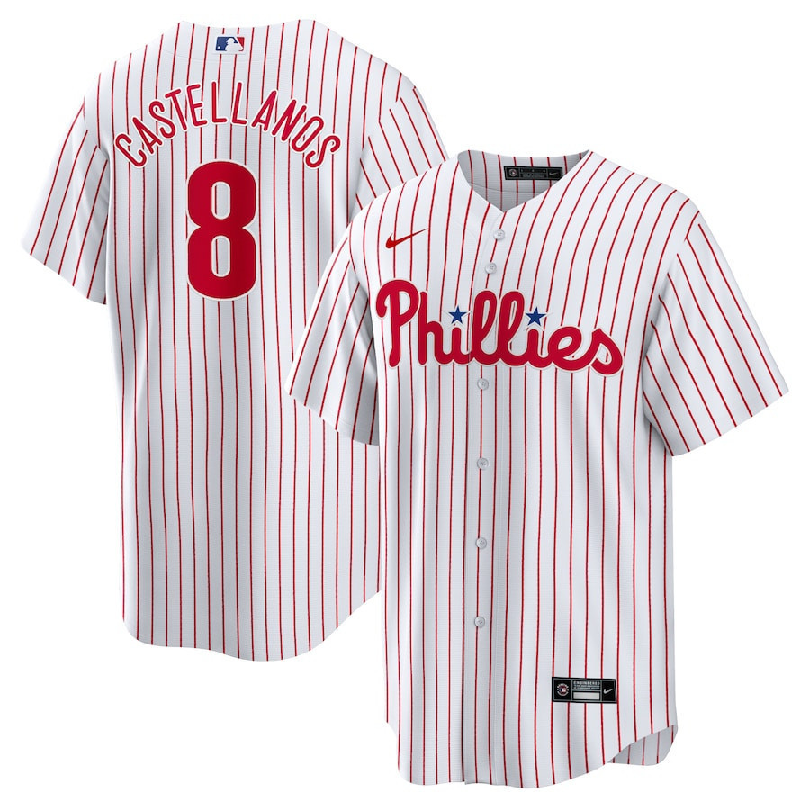 Drinkwearmerch Nick Castellanos 8 Philadelphia Phillies Men Jersey - White