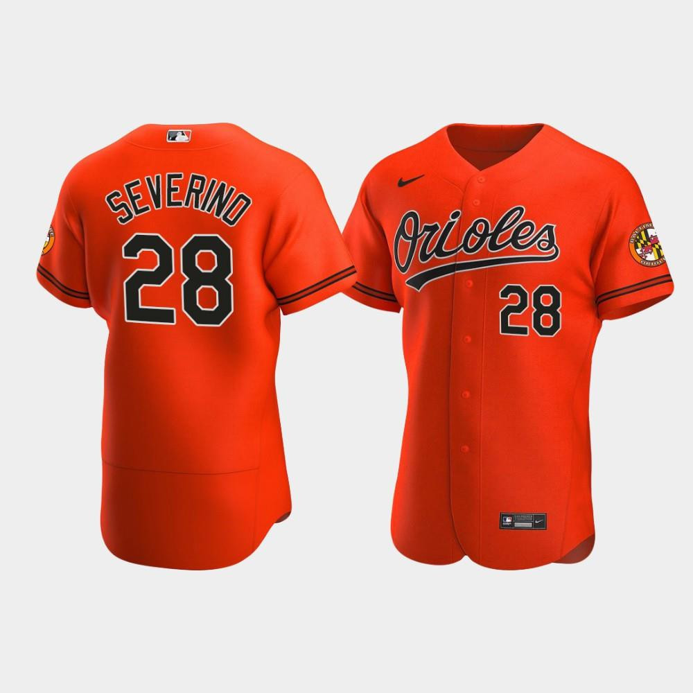 Drinkwearmerch Pedro Severino 28 Baltimore Orioles Orange Alternate Jersey Jersey