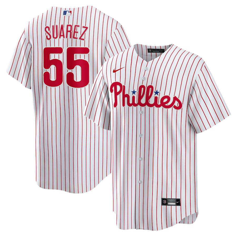 Drinkwearmerch Ranger Suárez 55 Philadelphia Phillies Men Jersey - White