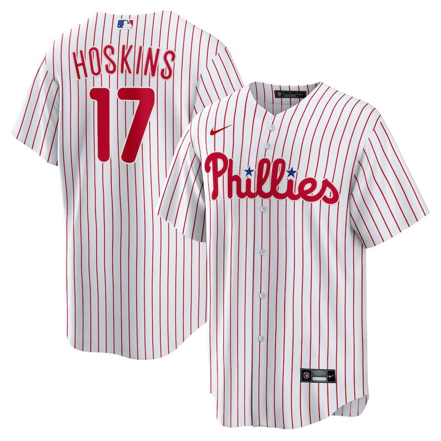 Drinkwearmerch Rhys Hoskins 17 Philadelphia Phillies Home Player Name Jersey - White
