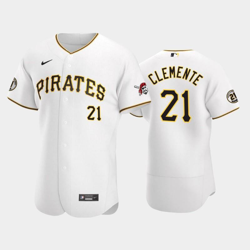 Drinkwearmerch Roberto Clemente Day Pirates 21 Roberto Clemente White Jersey Jersey