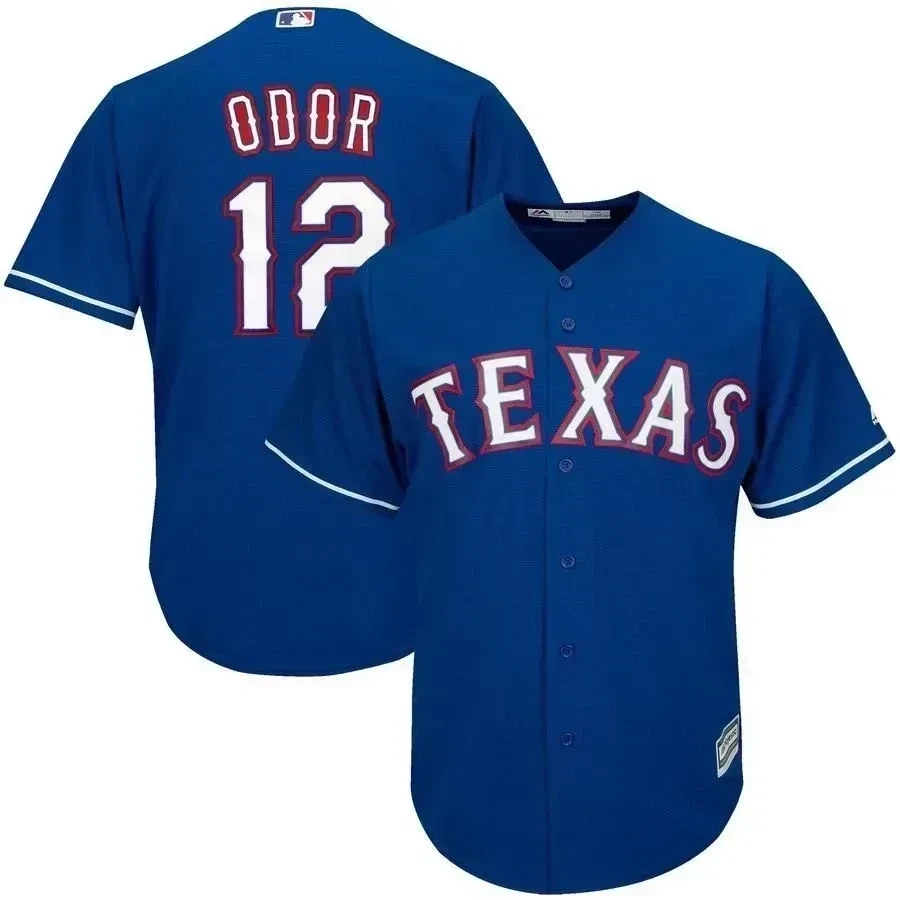 Drinkwearmerch Rougned Odor Texas Rangers Alternate Official Cool Base Player Jersey - Royal