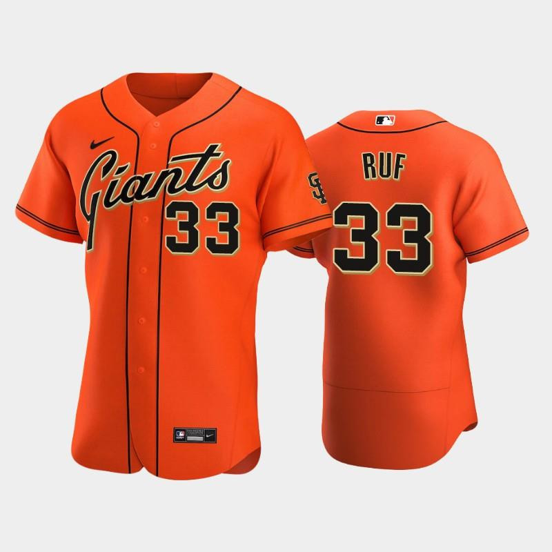 Drinkwearmerch San Francisco Giants 33 Darin Ruf Alternate Jersey Orange Jersey