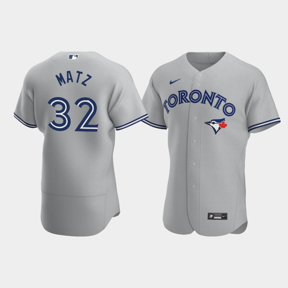 Drinkwearmerch Steven Matz 32 Toronto Blue Jays Gray Road Jersey Jersey