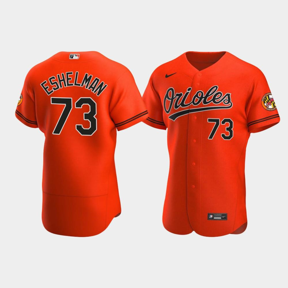 Drinkwearmerch Thomas Eshelman 73 Baltimore Orioles Orange Alternate Jersey Jersey