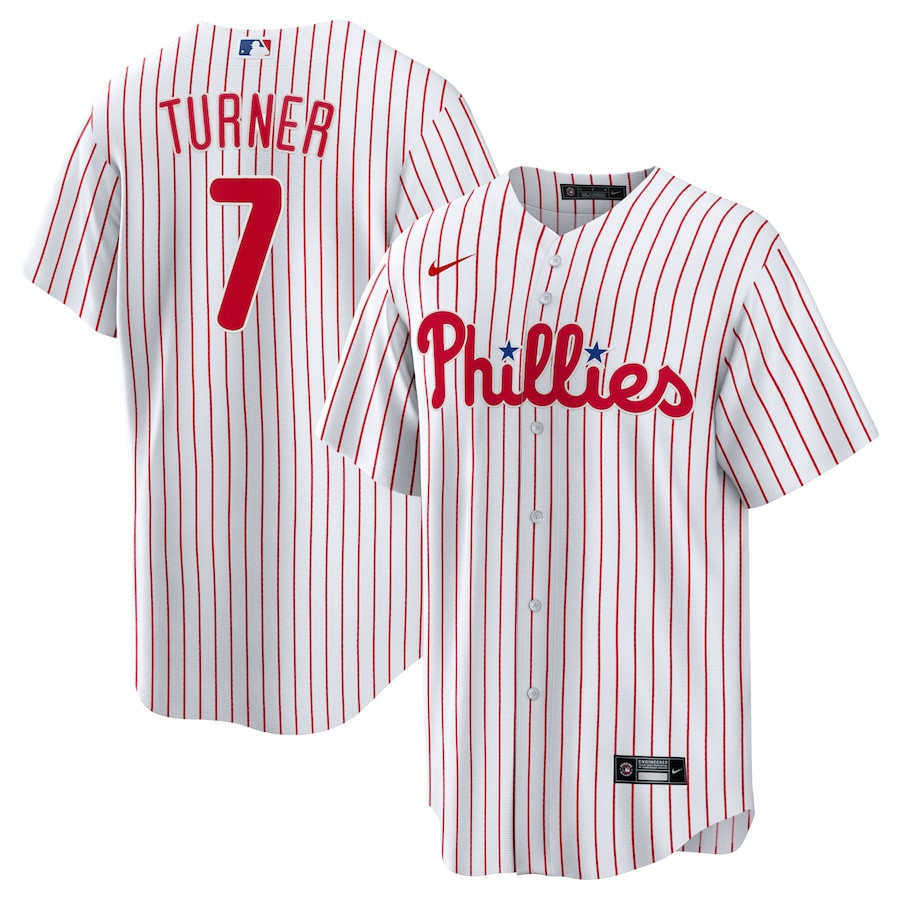Drinkwearmerch Trea Turner 7 Philadelphia Phillies Men Jersey - White