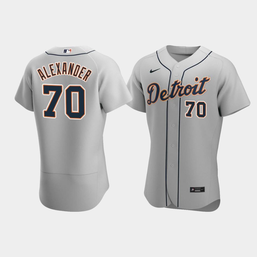 Drinkwearmerch Tyler Alexander 70 Detroit Tigers Gray Road Jersey Jersey