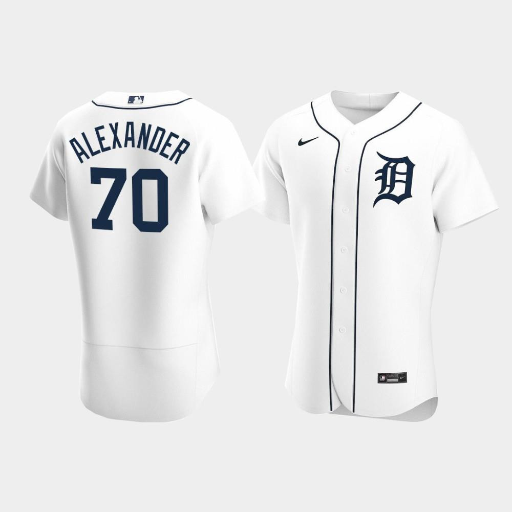 Drinkwearmerch Tyler Alexander 70 Detroit Tigers White Home Jersey Jersey