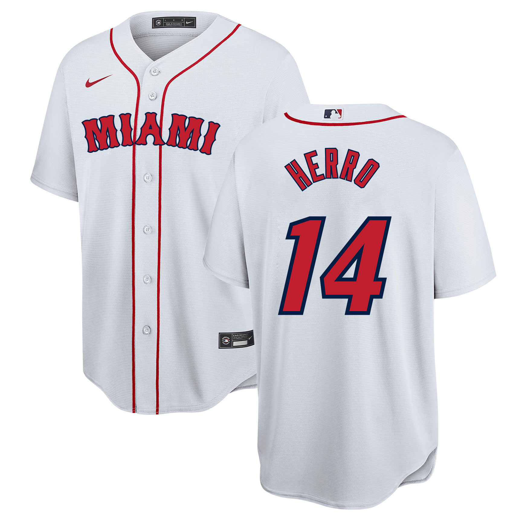 Drinkwearmerch Tyler Herro 14 Miami Heat x Boston Red Sox Baseball Men Jersey - White