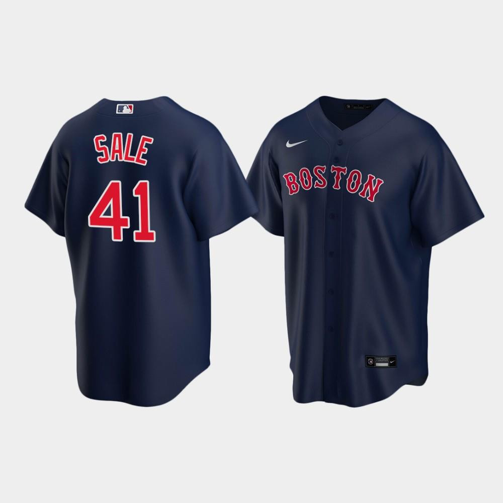 Drinkwearmerch Youth Boston Red Sox 41 Chris Sale Alternate Navy Jersey Jersey